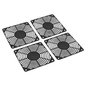 PATIKIL 120mm Fan Filter, 4 Pack ABS Plastic Ventilator Grill Protector Guard for 120X120mm Fan Protective Cover DIY, Black