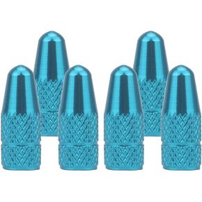 Senzeal 6PCS Presta Valve Cap Aluminum French Style Bicycle Air Tire Valve Caps Bike Dust Cap Red