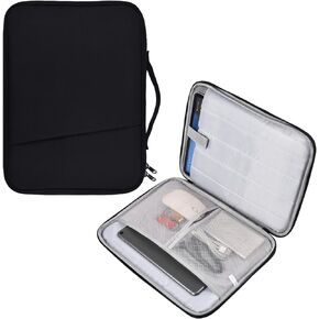 13 Inch Laptop Carrying Sleeve for 2025 Apple MacBook Air 13 Inch Laptop with M4 chip A3240, MacBook Air 13.6" M3 A3113 2024 / M2 A2681 2022 Protective Bag Case with Handle Pocket - Black