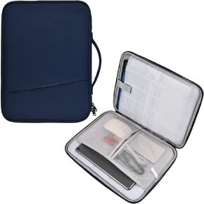 12-12.9 Inch Tablet Sleeve Bag for 12.4" Samsung Galaxy Tab S9+ Plus/S8+ 2022/S7+/S7+ Plus/S7 FE,12.9" iPad Pro Air M1 M2/Pro 4 3 2 1 2024-2015/Microsoft Surface Go 2 12.4"/Pro 9 8 Carrying Case-Black