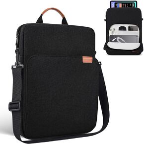 13 inch Laptop Sleeve Carrying Case for 13-inch New MacBook Air M4/A3240 2025, M3/A3113, M2/A2681 with Handle Shoulder Travel Bag, Black
