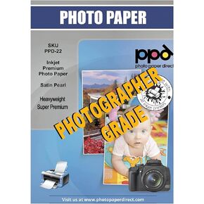 PPD 50 Sheets 11x17 Satin Luster (Semi-Gloss) Super Premium Photo Paper 68lbs 255gsm 10.5mil Professional Grade Instant Dry and Water-Resistant (PPD022-50)