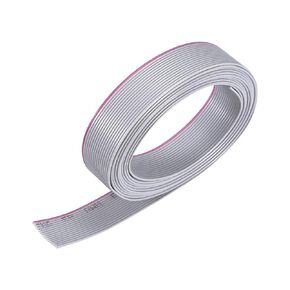 uxcell Flat Ribbon Cable Wire 2m/6.6ft Length 1.0mm Pitch 20 Pins Gray for AWM 2651 Connecting