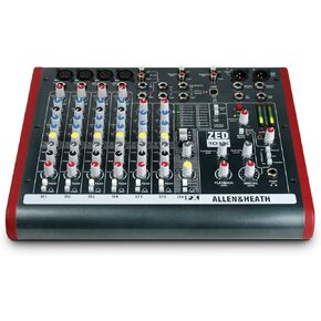 Allen & Heath ZED-10FX – Touring Quality Audio Mixer with 2 Mic/Line, 2 Mic/Line/DI, 3 Stereo Line, Onboard FX and USB I/O (AH-ZED-10FX)