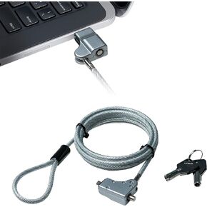 CTA Digital Noble Wedge Slot Security Cable for Notebooks and Desktop Pcs, Silver