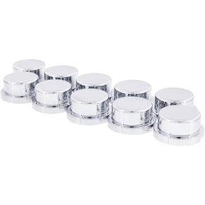 United Pacific Chrome Plastic Flat Top Nut Cover - Push-On (10 Pack), Various Sizes