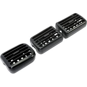 KUAFU A/C Air Heater Dashboard Bezel Vents Compatible with 1998-2002 Dodge Ram 1500 2500 3500 3pcs Replacement for 5GK51DX9AA 5EU11DX9AB 926-469 Black Plastic