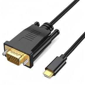 USB C to VGA Cable 3ft, VGA to USB C Cable for Monitor, Type-C to VGA Cable, USB C to VGA Cable Compatible with MacBook Pro/Air, iPad Pro, Phone, Laptop, Projector