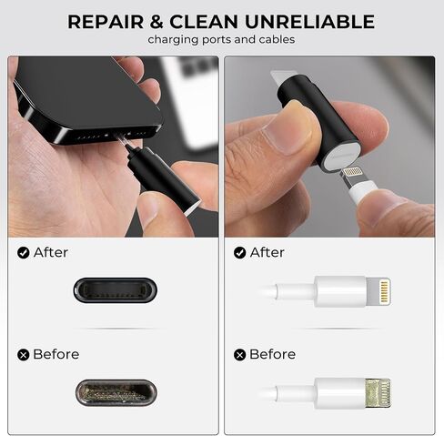 مجموعة تنظيف iPhone لمنفذ الشحن، مجموعة تنظيف Airpod متعددة 10 في 1، أداة تنظيف الهاتف، إصلاح كابل بيانات iPhone وType C، كاميرا، سماعة أذن، مكبر صوت، شاشة إلكترونية، حقيبة تخزين محمولة in Saudi Arabia