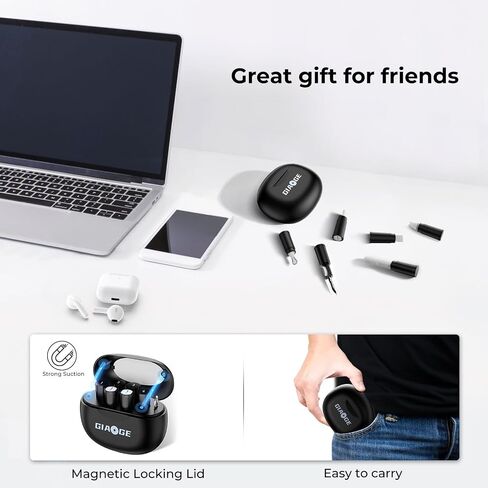 مجموعة تنظيف iPhone لمنفذ الشحن، مجموعة تنظيف Airpod متعددة 10 في 1، أداة تنظيف الهاتف، إصلاح كابل بيانات iPhone وType C، كاميرا، سماعة أذن، مكبر صوت، شاشة إلكترونية، حقيبة تخزين محمولة in Saudi Arabia