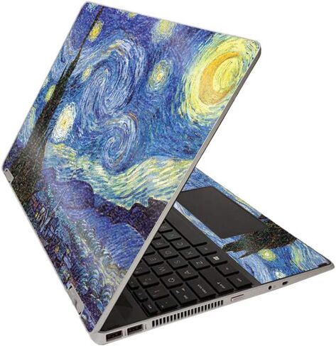 MightySkins Glossy Glitter Skin for HP Pavilion x360 15" (2020) - Starry Night | Protective, Durable High-Gloss Glitter Finish | Easy to Apply, Remove, and Change Styles | Made in The USA in Saudi Arabia