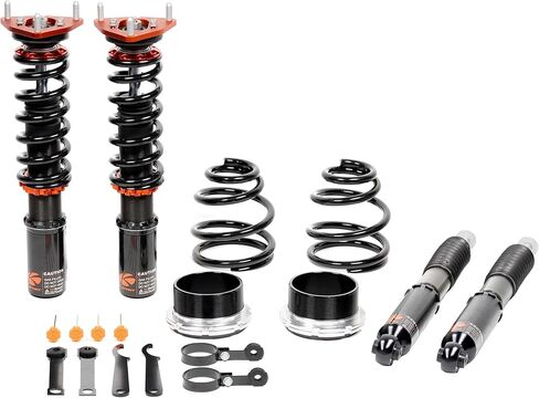 طقم التعليق Ksport Coilovers CMZ020-KP | متوافق مع 99-03 مازدا 323 - كونترول برو كويلوفيرس قابل للتعديل | يخفض السيارة ويزيد من امتصاص الصدمات | in Kuwait