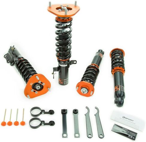 طقم التعليق Ksport Coilovers CHD010-KP | متوافق مع 89-91 هوندا سيفيك - كونترول برو كويلوفيرس قابل للتعديل | يخفض السيارة ويزيد من امتصاص الصدمات | in Kuwait