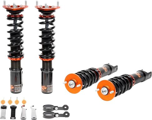 طقم التعليق Ksport Coilovers CHY060-KP | متوافق مع 00-04 هيونداي أكسنت - كونترول برو كويلوفيرس قابل للتعديل | يخفض السيارة ويزيد من امتصاص الصدمات | in Kuwait
