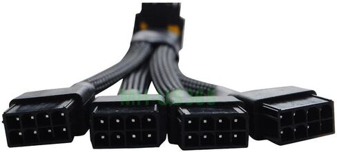 12VHPWR 16 Pin 12+4 pin GPU Cable to 4X 8 Pin PCIe 5.0 Extension 90 Degree Angle Sleeved Adapter for GeForce RTX 4090 4080 4070Ti 3090Ti Graphic Card 5.9-inch (Type B) in Saudi Arabia