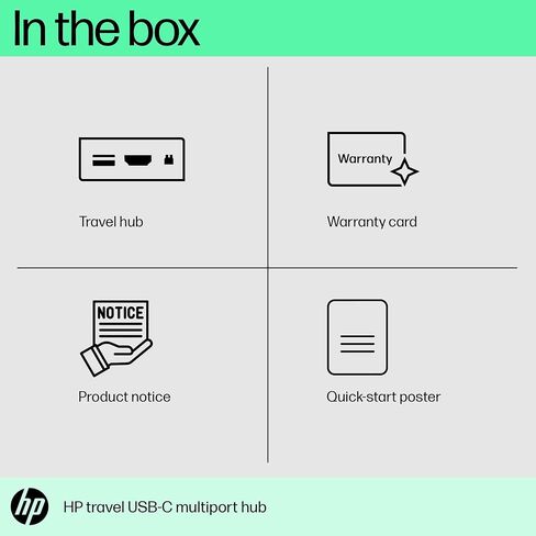 HP Travel USB-C Multi Port Hub (1C1Y5AA, Black) in Saudi Arabia