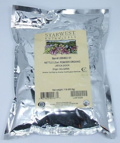 Starwest Bottanicals Organic Nettle Leaf Powder 1lb Bag in Kuwait
