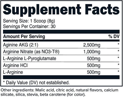 Primaforce L-Arginine Complex Powder (30 Servings Per Bottle | Mixed Berry) Powerful Protein Building Supplement for Maximum Gains in Kuwait