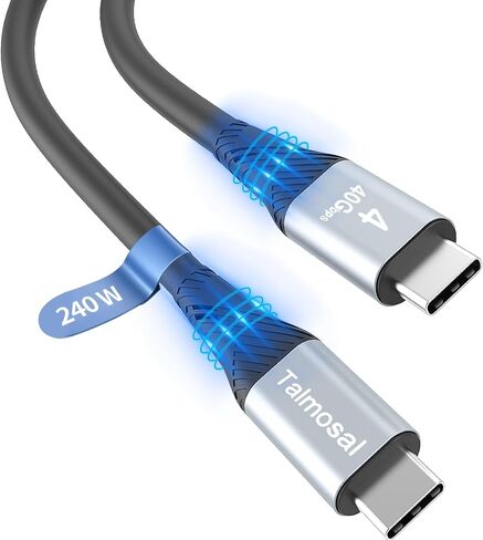 240W for Thunderbolt 4 Cable 10 ft, Support 8K@60Hz, 4K@144Hz 40Gbps/240W PD Charging for iPhone 15 Pro/15 Pro Max, USB4, Thunderbolt 3, MacBook Pro, Docking, eGPU, SSD, Surface Pro in Saudi Arabia