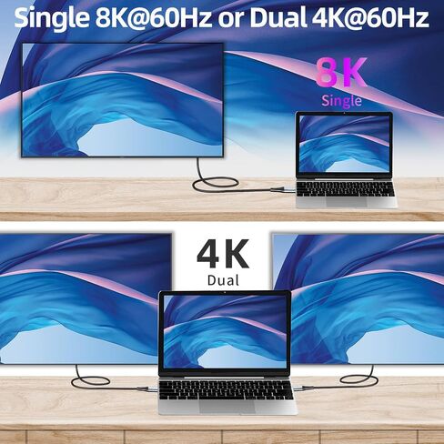 240W for Thunderbolt 4 Cable 10 ft, Support 8K@60Hz, 4K@144Hz 40Gbps/240W PD Charging for iPhone 15 Pro/15 Pro Max, USB4, Thunderbolt 3, MacBook Pro, Docking, eGPU, SSD, Surface Pro in Saudi Arabia