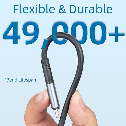 240W for Thunderbolt 4 Cable 10 ft, Support 8K@60Hz, 4K@144Hz 40Gbps/240W PD Charging for iPhone 15 Pro/15 Pro Max, USB4, Thunderbolt 3, MacBook Pro, Docking, eGPU, SSD, Surface Pro in Saudi Arabia