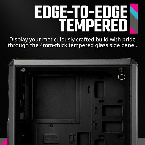 برج كولر ماستر Q300L V2 Micro-ATX، فلتر غبار منقوش مغناطيسي، USB 3.2 Gen 2x2 (20 جيجابايت)، زجاج مقسى، مبردات وحدة المعالجة المركزية بحد أقصى 159 مم، وحدة معالجة الرسومات بحد أقصى 360 مم، تدفق هواء جيد التهوية بالكامل (Q300LV2-KGNN-S00) in Kuwait