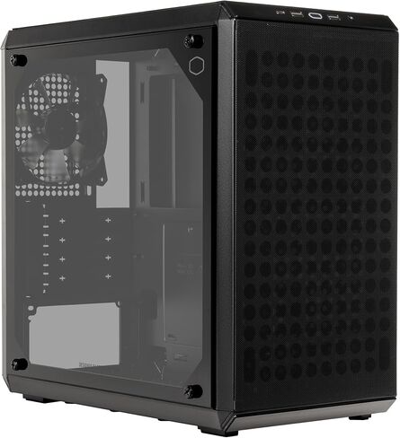 برج كولر ماستر Q300L V2 Micro-ATX، فلتر غبار منقوش مغناطيسي، USB 3.2 Gen 2x2 (20 جيجابايت)، زجاج مقسى، مبردات وحدة المعالجة المركزية بحد أقصى 159 مم، وحدة معالجة الرسومات بحد أقصى 360 مم، تدفق هواء جيد التهوية بالكامل (Q300LV2-KGNN-S00) in Kuwait