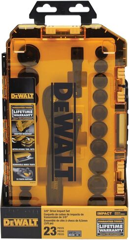 DEWALT DWMT74738 Tough Box 23 PC 3/8" Drive Impact Socket Set in Saudi Arabia