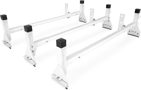 رفوف سقف AA-Racks موديل AX27 من الألومنيوم مربعة الشكل مع رفوف تثبيت على مزراب المطر قابلة للتعديل - 3 بار in Kuwait