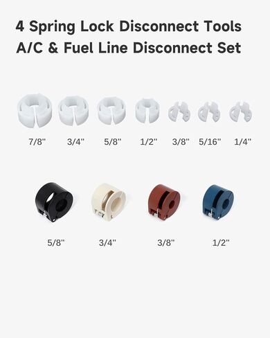 مجموعة أدوات قطع خط الوقود 25 قطعة مجموعة أدوات قطع رئيسية سريعة لقطع خط تبريد زيت ناقل الحركة الميكانيكي المتوافق مع Ford Chevy GM More، أحمر in Kuwait