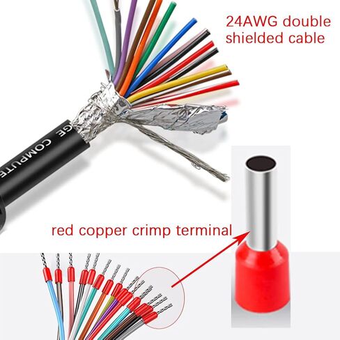 DB15 ذكر اندلاع لحام مع كابل استبدال 5Ft 24AWG | غلاف معدني، RS232، D-SUB، منفذ تسلسلي إلى 15 سنًا، محول ذكر طرفي، موصل لوحة القطع in Kuwait
