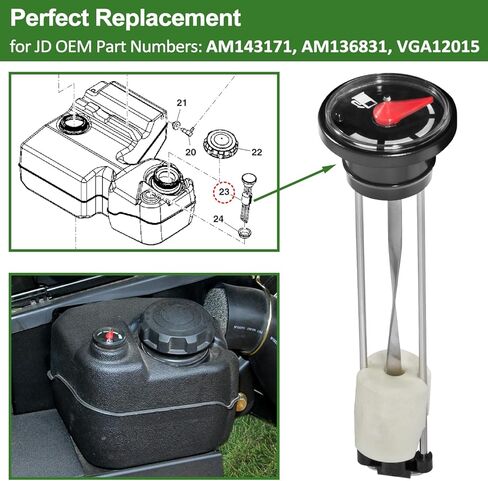 AM143171 استبدال غطاء الغاز لمقياس مرسل الوقود لجون ديري جاتور XUV 620I 625i 825i 850D 855D غاز الديزل، 4X2 HPX و4X4 HPX Gator مركبات المرافق in Kuwait