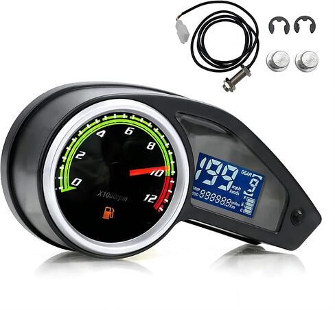 استبدال عداد السرعة الرقمي RPS Hawk، عداد المسافات للدراجات النارية LCD، مقياس سرعة الدوران الملون 12000 دورة في الدقيقة، مقاييس رقمية عالمية لـ RPS Hawk 250 in Kuwait