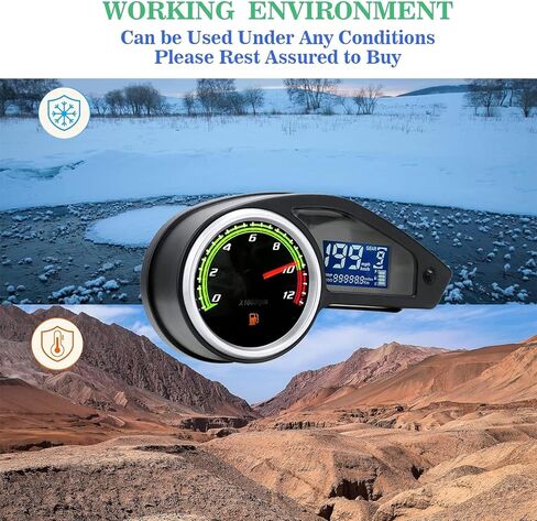 استبدال عداد السرعة الرقمي RPS Hawk، عداد المسافات للدراجات النارية LCD، مقياس سرعة الدوران الملون 12000 دورة في الدقيقة، مقاييس رقمية عالمية لـ RPS Hawk 250 in Kuwait