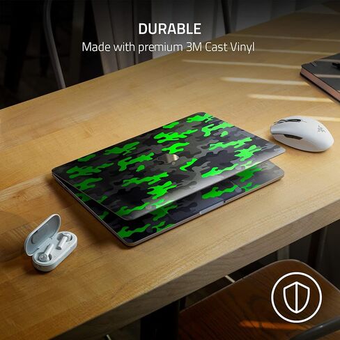 Razer Skin Vinyl Laptop Wrap: MacBook Pro 14-3M Cast Vinyl - Premium Textured Finish - Scratch & Water-Resistant - Easy to Apply - Full Wrap - Satin Flip - Grey in Kuwait