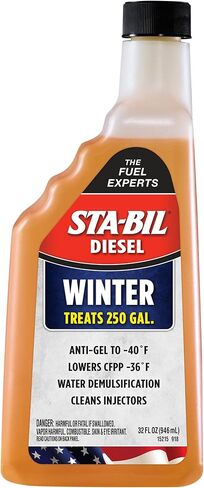 STA-BIL Diesel Winter Ant-Gel - Prevents Fuel Gelling Down to -40 Degrees Fahrenheit - Cleans Injectors - Treats 250 Gallons of Diesel Fuel, 32 fl. oz. (15215) in Saudi Arabia