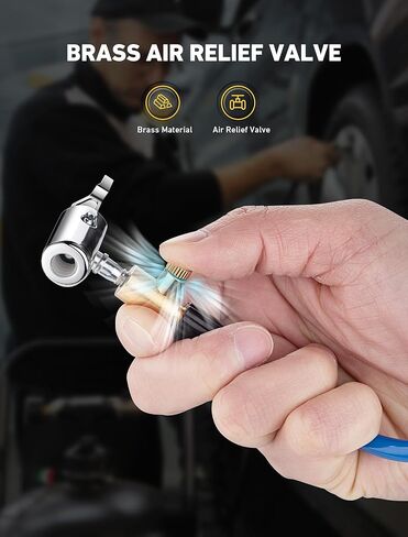 ظرف إطار نحاسي مع خرطوم هواء من البولي يوريثان بطول 9.8 قدم، محول خرطوم نفخ الإطارات بمشبك قفل مع محول صمام بريستا وقطعتين من صواميل التحويل، مجموعة ظرف هواء لمضخة الإطارات المحمولة/ضاغط الهواء in Kuwait