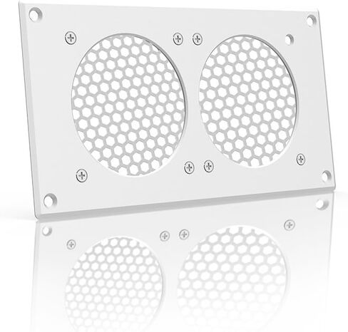 AC Infinity White Ventilation Grille 8", for PC Computer AV Electronic Cabinets, Replacement Grill for AIRPLATE S5, can Mount Two 80mm Fans in Saudi Arabia