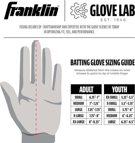 Franklin Sports MLB Batting Gloves - Neo Classic II Adult Batting Gloves Pair - Baseball + Softball Batting Gloves in Saudi Arabia