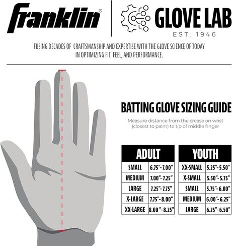 Franklin Sports MLB Batting Gloves - Neo Classic II Adult Batting Gloves Pair - Baseball + Softball Batting Gloves in Saudi Arabia
