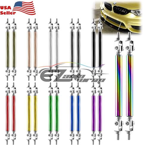 6"-8" Adjustable Front/Rear Frame Bumper Lip Splitter Strut Rod Support Bar in Saudi Arabia