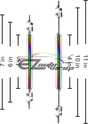 6"-8" Adjustable Front/Rear Frame Bumper Lip Splitter Strut Rod Support Bar in Saudi Arabia
