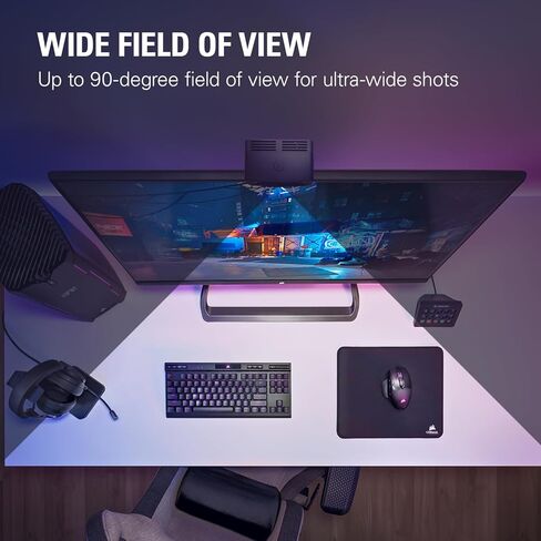 كاميرا Elgato Facecam Pro، كاميرا ويب True 4K60 فائقة الدقة للبث المباشر، والألعاب، ومكالمات الفيديو، ومستشعر سوني، وتصحيح الضوء المتقدم، والتحكم في نمط DSLR، وزاوية واسعة، تعمل مع OBS، والفرق، والتكبير، والكمبيوتر الشخصي/Mac in Kuwait