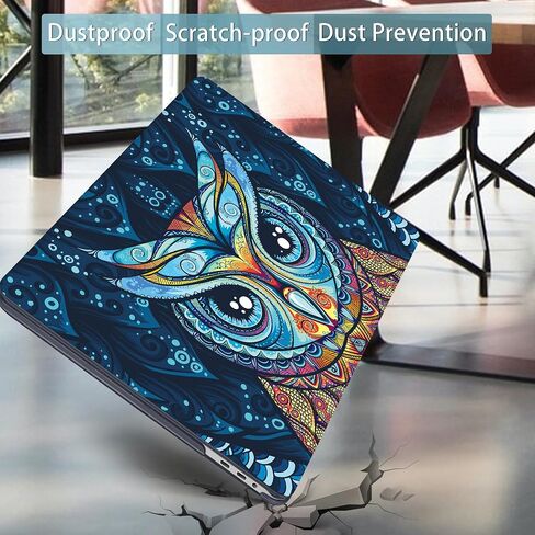 Mektron Cute Owl Plastic Hard Shell Cover for MacBook Pro 16 inch Case A2141 2020 2019 with Touch Bar & Touch ID, 4 in 1 Laptop Case, Keyboard Skin, Screen Protector, Dust Plug in Saudi Arabia