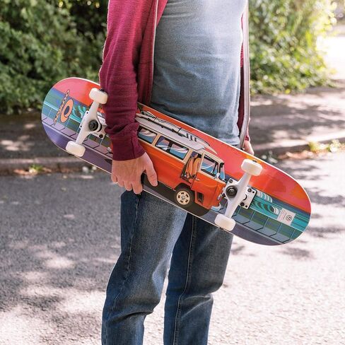Osprey Volkswagen Professional Skateboard| for Beginners, 31 Inch Double Kick Concave Adult Skateboard with ABEC 7 Bearings – 220lbs Max User Weight– Official VW Designs in Saudi Arabia
