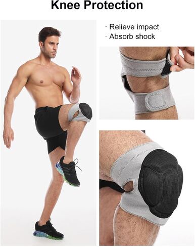 Knee Pads for Women & Men, Dance Knee Pads Volleyball Knee Pads for Women Men Wrestling Knee Pads Wrestling Gear, Crash Pad Snowboarding Gear Knee Protector Soft Knee Pads for Work (X-Large, Black) in Saudi Arabia