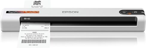 Epson RapidReceipt RR-60 Mobile Receipt and Color Document Scanner with Complimentary Receipt Management and PDF Software for PC and Mac in Saudi Arabia