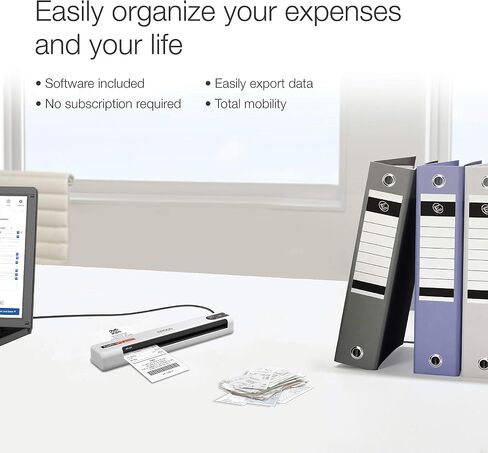 Epson RapidReceipt RR-60 Mobile Receipt and Color Document Scanner with Complimentary Receipt Management and PDF Software for PC and Mac in Saudi Arabia