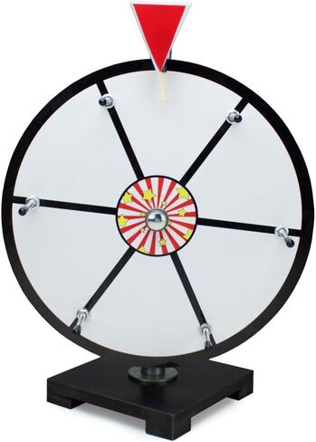 عجلة جائزة Spin & Win الكلاسيكية - لعبة الطاولة الجافة - 12 بوصة أو 16 بوصة أو 24 بوصة - أبيض أو متعدد الألوان - 12 بوصة أبيض in Kuwait