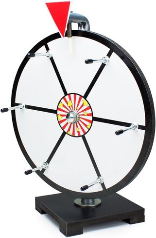 عجلة جائزة Spin & Win الكلاسيكية - لعبة الطاولة الجافة - 12 بوصة أو 16 بوصة أو 24 بوصة - أبيض أو متعدد الألوان - 12 بوصة أبيض in Kuwait